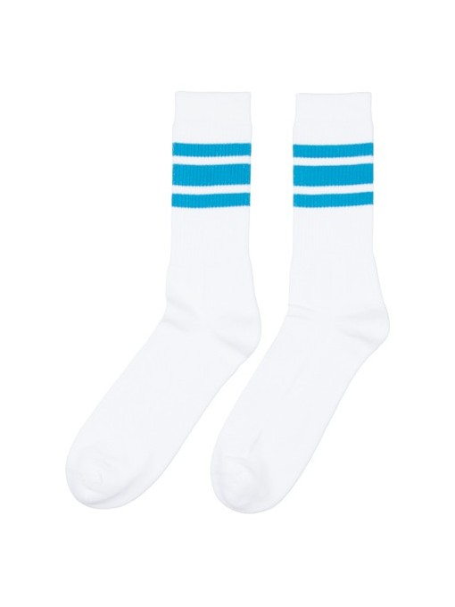 Casual sport blanco bandas turquesa